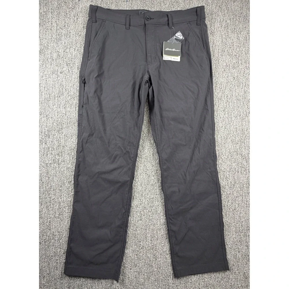 Eddie Bauer Travex Pants Men 36x32 Gray Straight Leg Stretch Hiking Outdoor